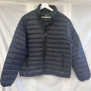 Victory Outfitters Women's Size Medium Puffer Jacket Coat Black Full Zip Pockets